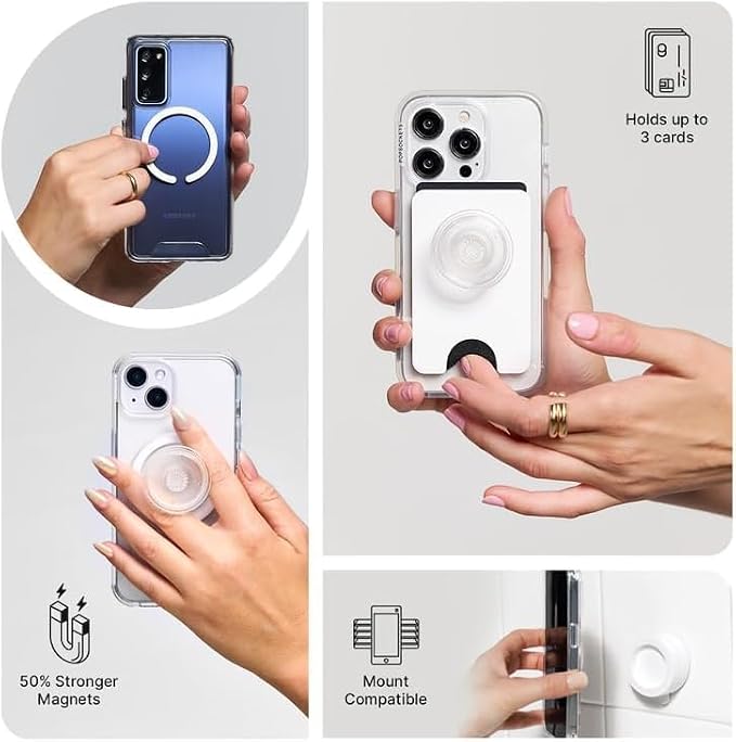 PopSockets iPhone 17 Pro Max Phone Case with MagSafe, Wireless Charging Compatible, Disney - Boho Wildflowers Blue