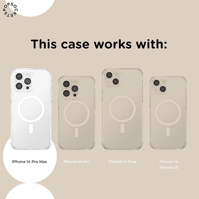 PopSockets iPhone 14 Pro Max Phone Case with MagSafe, Wireless Charging Compatible, Bookish - Mirror Curse Breaker