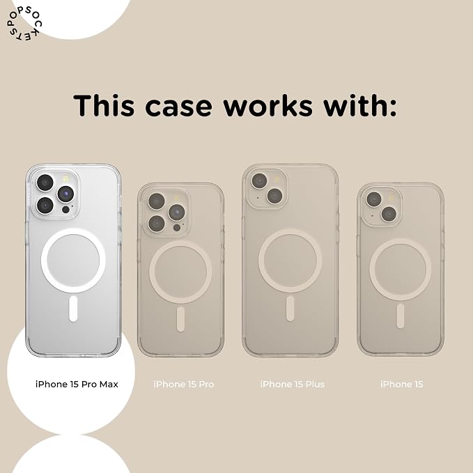 PopSockets iPhone 15 Pro Max Phone Case with MagSafe, Wireless Charging Compatible, Disney - Boho Wildflowers Blue