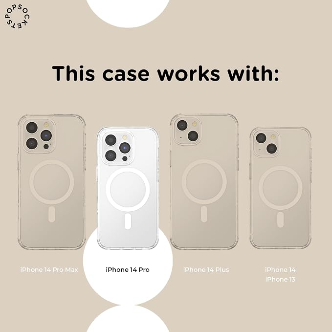 PopSockets iPhone 14 Pro Phone Case with MagSafe- Mirror Starborn | Magnetic, Wireless Charging, Camera & Drop Protection, Acotar, Throne, Glass, Sarah, Bookish