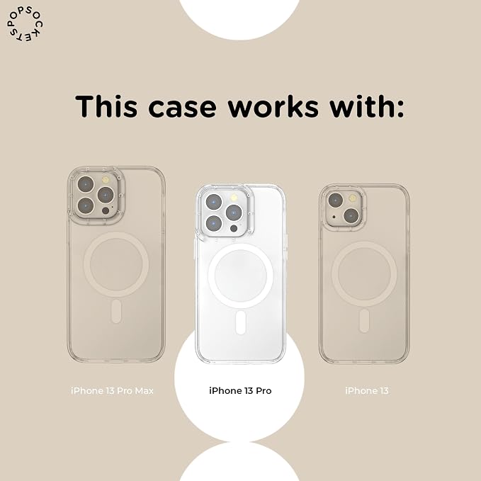 PopSockets iPhone 13 Pro Phone Case with MagSafe, Wireless Charging Compatible, Bookish - Mirror Curse Breaker