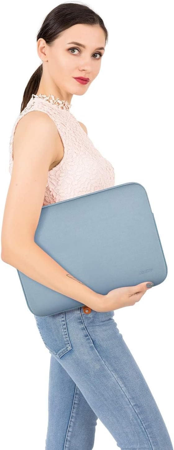 MOSISO Laptop Case 14 inch, 14 inch Laptop Sleeve Bag Compatible with HP Lenovo Dell ASUS Acer, HP Stream, Dell Latitude, Lenovo IdeaPad, Neoprene Computer Sleeve Bag with Small Case, Airy Blue