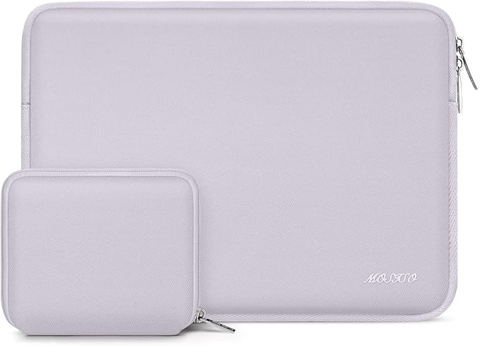 MOSISO Laptop Case 13.3 inch, 13-13.3 inch Laptop Sleeve Bag Compatible with MacBook Air/Pro 13/Pro 14 M5 M4 M3 M2 M1, HP Dell ASUS Lenovo, Neoprene Computer Sleeve Bag with Small Case, Dusty Lilac